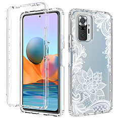 Funda Silicona Carcasa Ultrafina Transparente Goma Frontal y Trasera 360 Grados para Xiaomi Redmi Note 10 Pro Max Blanco