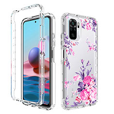 Funda Silicona Carcasa Ultrafina Transparente Goma Frontal y Trasera 360 Grados para Xiaomi Redmi Note 10S 4G Rosa