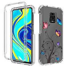 Funda Silicona Carcasa Ultrafina Transparente Goma Frontal y Trasera 360 Grados para Xiaomi Redmi Note 9 Pro Gris