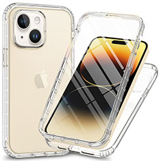 Funda Silicona Carcasa Ultrafina Transparente Goma Frontal y Trasera 360 Grados ZJ1 para Apple iPhone 13 Claro