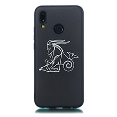 Funda Silicona Gel Goma Constelacion Carcasa S02 para Huawei P20 Lite Negro