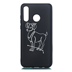 Funda Silicona Gel Goma Constelacion Carcasa S02 para Huawei P30 Lite Negro