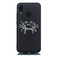 Funda Silicona Gel Goma Constelacion Carcasa S08 para Huawei Nova 3e Negro