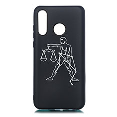 Funda Silicona Gel Goma Constelacion Carcasa S08 para Huawei P30 Lite Negro