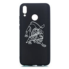 Funda Silicona Gel Goma Constelacion Carcasa S08 para Huawei Y9 (2019) Negro