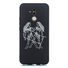 Funda Silicona Gel Goma Constelacion Carcasa S09 para Huawei Mate 20 Lite Negro