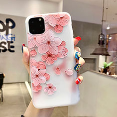 Funda Silicona Gel Goma Flores Carcasa H19 para Apple iPhone 11 Pro Rosa