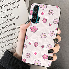 Funda Silicona Gel Goma Flores Carcasa K03 para Huawei Honor 20 Pro Morado