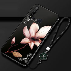 Funda Silicona Gel Goma Flores Carcasa para Huawei P20 Lite (2019) Marron