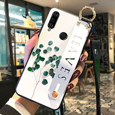 Funda Silicona Gel Goma Flores Carcasa para Huawei P30 Lite XL Verde