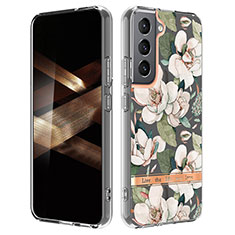 Funda Silicona Gel Goma Flores Carcasa para Samsung Galaxy S25 Plus 5G Blanco