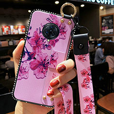 Funda Silicona Gel Goma Flores Carcasa para Vivo Nex 3S Morado