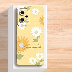 Funda Silicona Gel Goma Flores Carcasa para Xiaomi Redmi Note 12 Explorer Amarillo