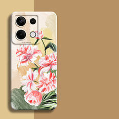 Funda Silicona Gel Goma Flores Carcasa para Xiaomi Redmi Note 13 Pro 5G Rosa