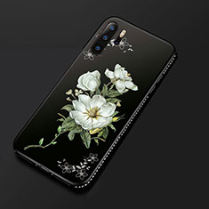 Funda Silicona Gel Goma Flores Carcasa S01 para Huawei P30 Pro Blanco