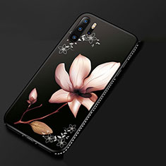 Funda Silicona Gel Goma Flores Carcasa S01 para Huawei P30 Pro Rosa