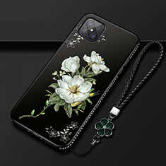 Funda Silicona Gel Goma Flores Carcasa S01 para Oppo Reno4 Z 5G Blanco