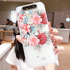 Funda Silicona Gel Goma Flores Carcasa S05 para Samsung Galaxy A90 4G Multicolor