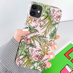 Funda Silicona Gel Goma Flores Carcasa S09 para Apple iPhone 11 Verde