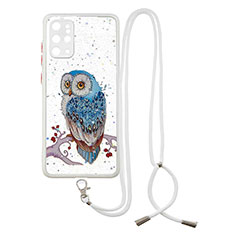 Funda Silicona Gel Goma Patron de Moda Carcasa con Acollador Cordon Lanyard Y01X para Samsung Galaxy S20 Plus Multicolor