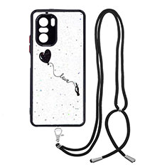 Funda Silicona Gel Goma Patron de Moda Carcasa con Acollador Cordon Lanyard Y01X para Xiaomi Mi 11i 5G Negro