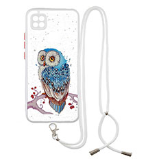 Funda Silicona Gel Goma Patron de Moda Carcasa con Acollador Cordon Lanyard Y01X para Xiaomi POCO C3 Multicolor