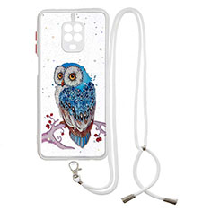 Funda Silicona Gel Goma Patron de Moda Carcasa con Acollador Cordon Lanyard Y01X para Xiaomi Poco M2 Pro Multicolor