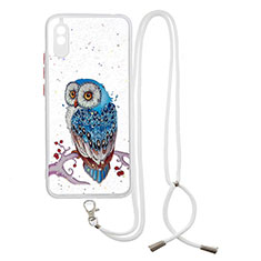 Funda Silicona Gel Goma Patron de Moda Carcasa con Acollador Cordon Lanyard Y01X para Xiaomi Redmi 9i Multicolor