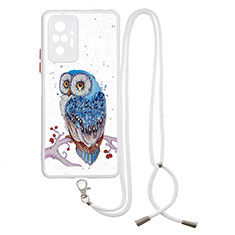 Funda Silicona Gel Goma Patron de Moda Carcasa con Acollador Cordon Lanyard Y01X para Xiaomi Redmi Note 10 Pro Max Multicolor