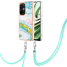 Funda Silicona Gel Goma Patron de Moda Carcasa con Acollador Cordon Lanyard Y05B para OnePlus Nord CE 3 Lite 5G Vistoso