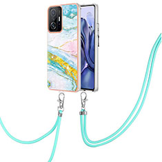 Funda Silicona Gel Goma Patron de Moda Carcasa con Acollador Cordon Lanyard Y05B para Xiaomi Mi 11T 5G Vistoso