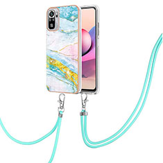 Funda Silicona Gel Goma Patron de Moda Carcasa con Acollador Cordon Lanyard Y05B para Xiaomi Redmi Note 11 SE India 4G Vistoso