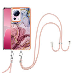 Funda Silicona Gel Goma Patron de Moda Carcasa con Acollador Cordon Lanyard YB7 para Xiaomi Mi 12 Lite NE 5G Multicolor