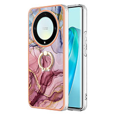 Funda Silicona Gel Goma Patron de Moda Carcasa con Anillo de dedo Soporte Y01B para Huawei Honor Magic5 Lite 5G Multicolor