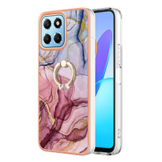 Funda Silicona Gel Goma Patron de Moda Carcasa con Anillo de dedo Soporte Y01B para Huawei Honor X6S Multicolor