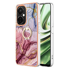 Funda Silicona Gel Goma Patron de Moda Carcasa con Anillo de dedo Soporte Y01B para Oppo K11x 5G Multicolor