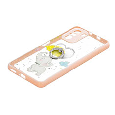 Funda Silicona Gel Goma Patron de Moda Carcasa con Anillo de dedo Soporte Y01X para Xiaomi Mi 11X 5G Amarillo