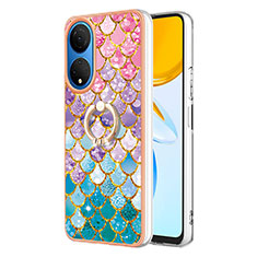 Funda Silicona Gel Goma Patron de Moda Carcasa con Anillo de dedo Soporte Y03B para Huawei Honor X7 Vistoso