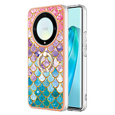 Funda Silicona Gel Goma Patron de Moda Carcasa con Anillo de dedo Soporte Y03B para Huawei Honor X9a 5G Vistoso