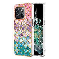 Funda Silicona Gel Goma Patron de Moda Carcasa con Anillo de dedo Soporte Y03B para OnePlus 10T 5G Vistoso