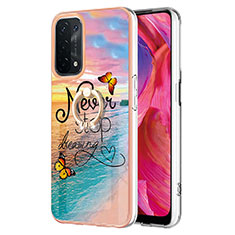 Funda Silicona Gel Goma Patron de Moda Carcasa con Anillo de dedo Soporte Y03B para OnePlus Nord N200 5G Multicolor