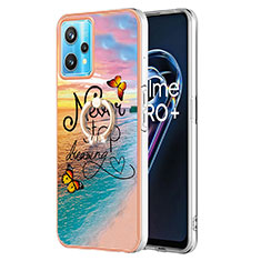 Funda Silicona Gel Goma Patron de Moda Carcasa con Anillo de dedo Soporte Y03B para Realme 9 Pro 5G Multicolor