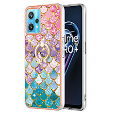 Funda Silicona Gel Goma Patron de Moda Carcasa con Anillo de dedo Soporte Y03B para Realme 9 Pro 5G Vistoso