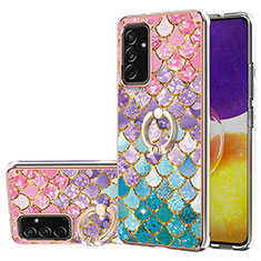 Funda Silicona Gel Goma Patron de Moda Carcasa con Anillo de dedo Soporte Y03B para Samsung Galaxy A05s Vistoso