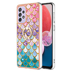 Funda Silicona Gel Goma Patron de Moda Carcasa con Anillo de dedo Soporte Y03B para Samsung Galaxy A13 4G Vistoso