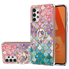 Funda Silicona Gel Goma Patron de Moda Carcasa con Anillo de dedo Soporte Y03B para Samsung Galaxy A23 4G Vistoso