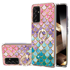 Funda Silicona Gel Goma Patron de Moda Carcasa con Anillo de dedo Soporte Y03B para Samsung Galaxy A35 5G Vistoso