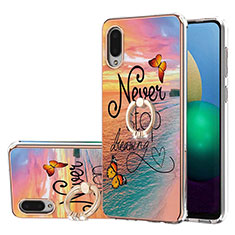 Funda Silicona Gel Goma Patron de Moda Carcasa con Anillo de dedo Soporte Y03B para Samsung Galaxy M02 Multicolor