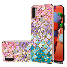 Funda Silicona Gel Goma Patron de Moda Carcasa con Anillo de dedo Soporte Y03B para Samsung Galaxy M11 Vistoso