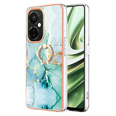 Funda Silicona Gel Goma Patron de Moda Carcasa con Anillo de dedo Soporte Y05B para OnePlus Nord CE 3 Lite 5G Verde